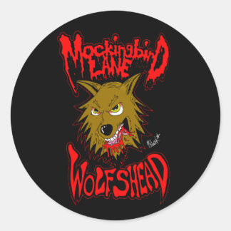 Adesivo Redondo Vinheta "Wolfshead" do Mockingbird Lane