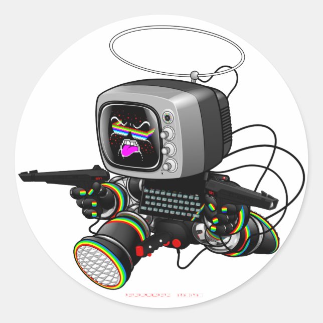 Adesivo Redondo Vinheta ZED HEX v1.0 (Frente)