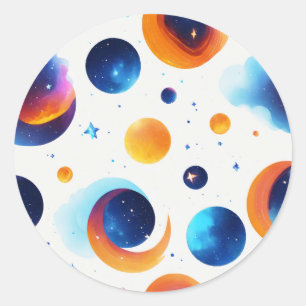 Adesivo Redondo Vinhetas