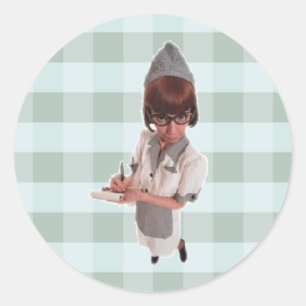 Adesivo Redondo Vinhetas - 1950 RETRO DINER GAL