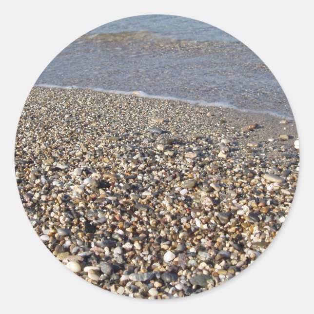 Adesivo Redondo Vinhetas à beira-mar (Frente)