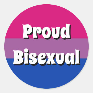 Adesivo Redondo Vinhetas Bissexuais Orgulhosas