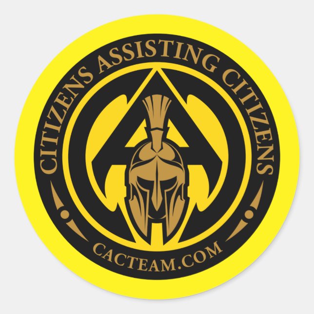 Adesivo Redondo Vinhetas CAC (Frente)