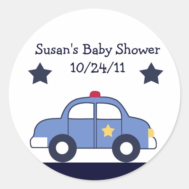 Adesivo Redondo Vinhetas/Carros-de-Polícia/Vedantes-Envelopes (Frente)