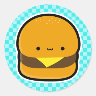 Adesivo Redondo Vinhetas Cheeseburger