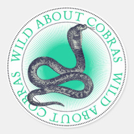 Adesivo Redondo Vinhetas Cobra