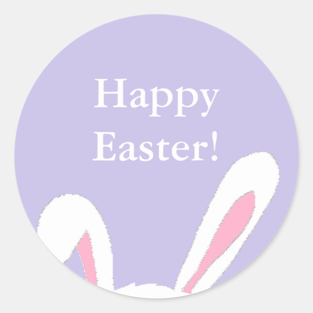 Adesivo Redondo Vinhetas "Coelhinhos" (Frente)