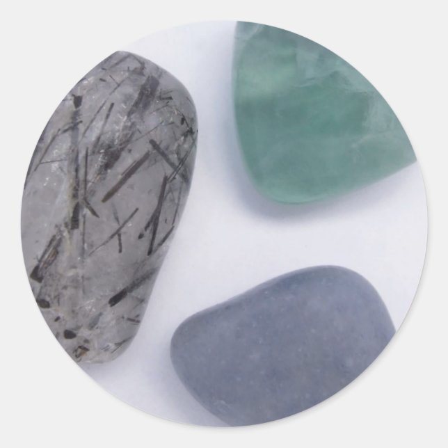 Adesivo Redondo Vinhetas Cristais (Frente)