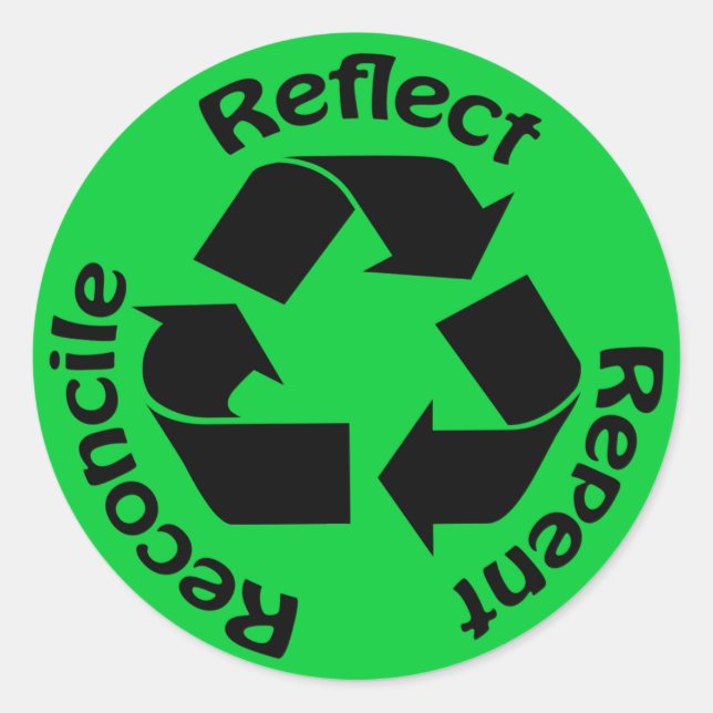 Adesivo Redondo Vinhetas Cristãs Reconcientes (Frente)