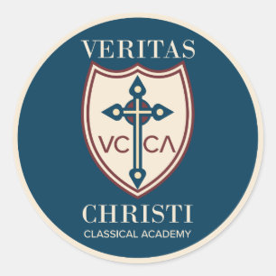 Adesivo Redondo Vinhetas da Academia Clássica Veritas Christi