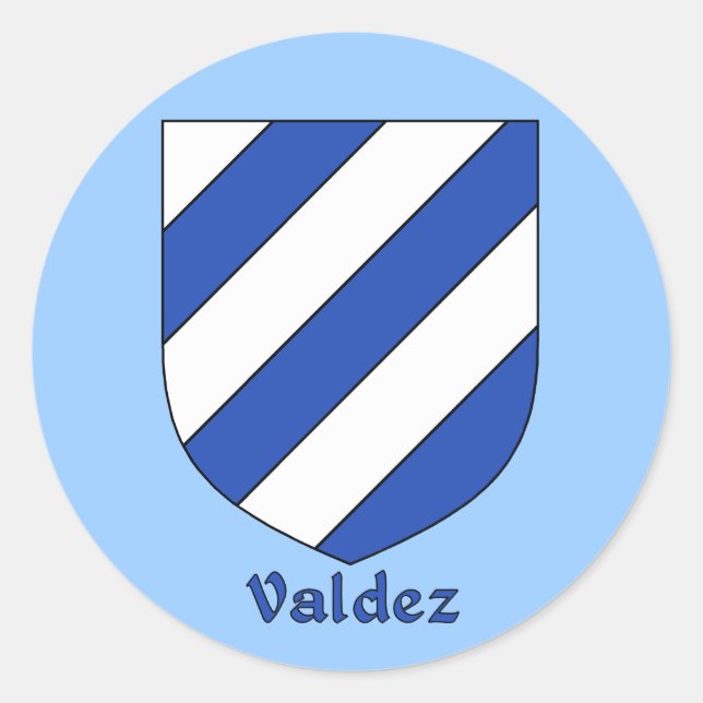 Adesivo Redondo Vinhetas da família Valdez (Frente)