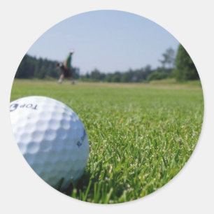 Adesivo Redondo Vinhetas da Feira de Golfe