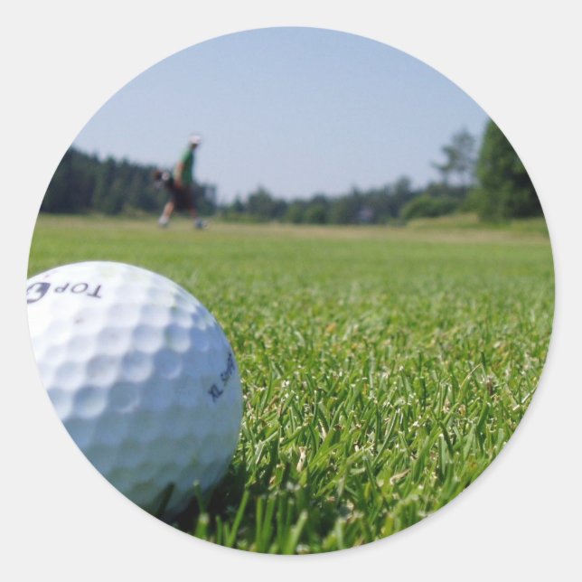 Adesivo Redondo Vinhetas da Feira de Golfe (Frente)