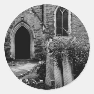 Adesivo Redondo Vinhetas da Igreja Spooky