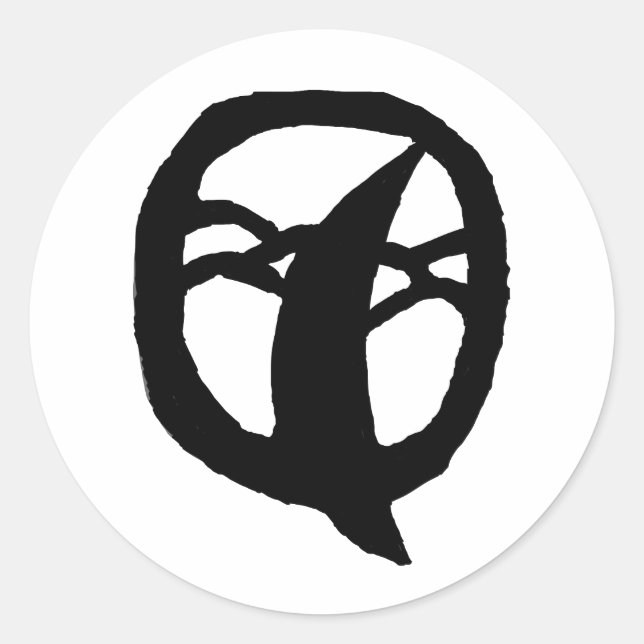 Adesivo Redondo Vinhetas da Lua Escura (Frente)