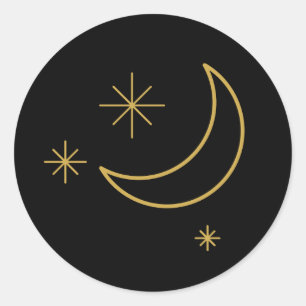 Adesivo Redondo Vinhetas da noite e Natal