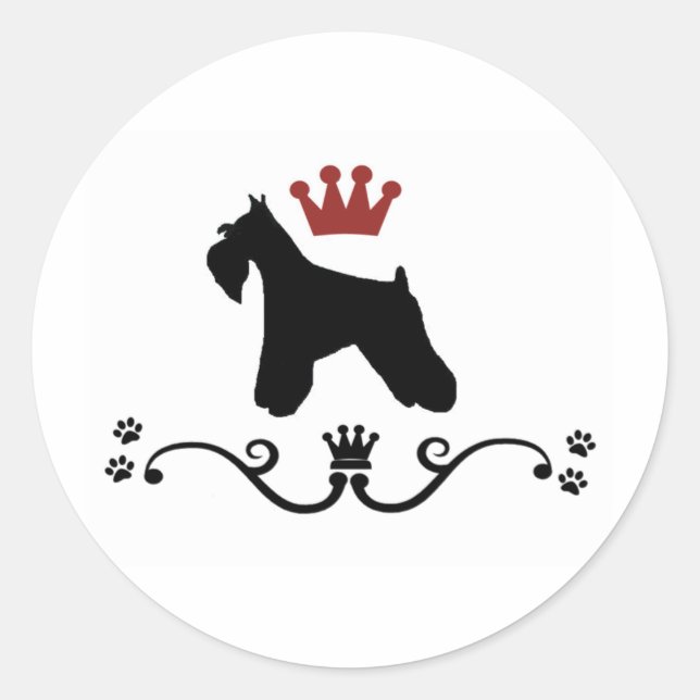 Adesivo Redondo Vinhetas da Regra dos Schnauzers (Frente)