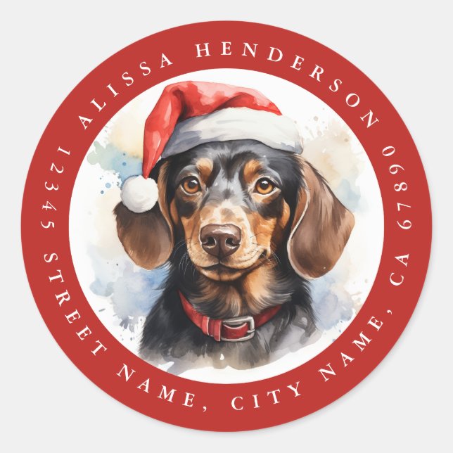 Adesivo Redondo Vinhetas da Ronda de Natal (Frente)