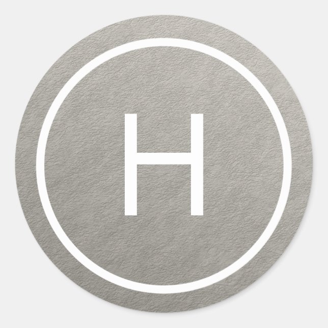 Adesivo Redondo Vinhetas da Ronda de Paz da Tendência - Prata (Frente)