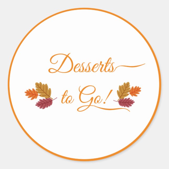 Adesivo Redondo Vinhetas de Ação de Graças (Frente)