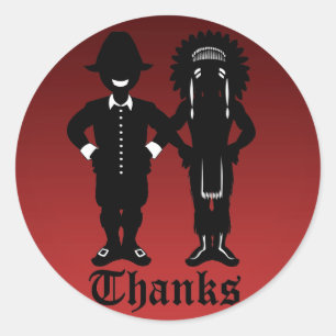 Adesivo Redondo Vinhetas de Ação de Graças Personalizados