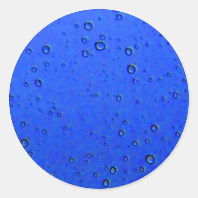 Adesivo Redondo Vinhetas de água azul (Frente)