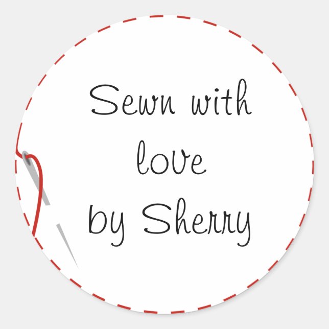 Adesivo Redondo Vinhetas De Amor (Frente)