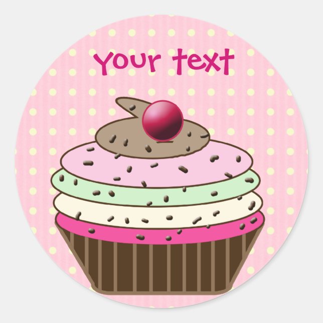 Adesivo Redondo vinhetas de aniversário (Frente)