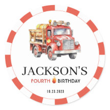Vinhetas de aniversário de bombeiros vermelhos