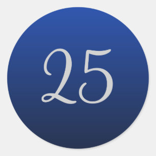 Adesivo Redondo Vinhetas de Aniversário de Casamento 25