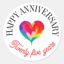 Adesivo Redondo Vinhetas de aniversário felizes