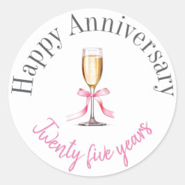 Adesivo Redondo Vinhetas de aniversário felizes