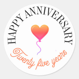 Adesivo Redondo Vinhetas de aniversário felizes