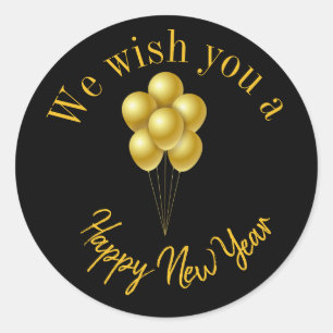 Adesivo Redondo Vinhetas de ano novo