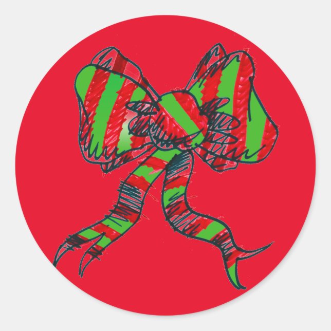 Adesivo Redondo Vinhetas de Arco de Natal (Frente)