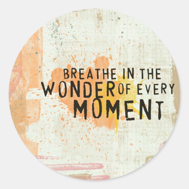 Adesivo Redondo vinhetas de aspas inspiradoras (Frente)