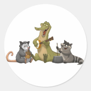 Adesivo Redondo Vinhetas de Banda de banho