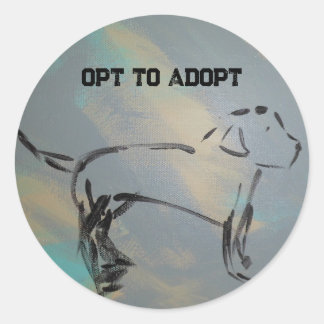 Adesivo Redondo Vinhetas de cães