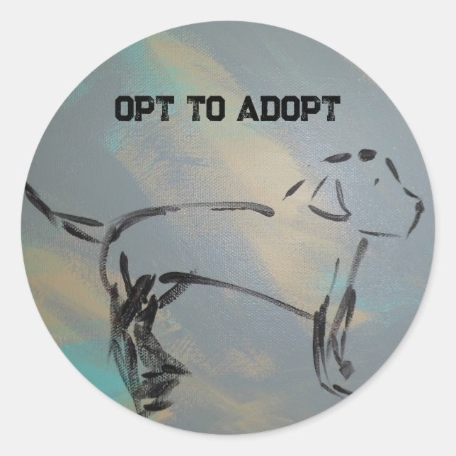 Adesivo Redondo Vinhetas de cães (Frente)