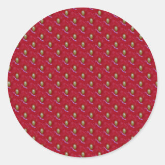 Adesivo Redondo Vinhetas de Campos de Morango