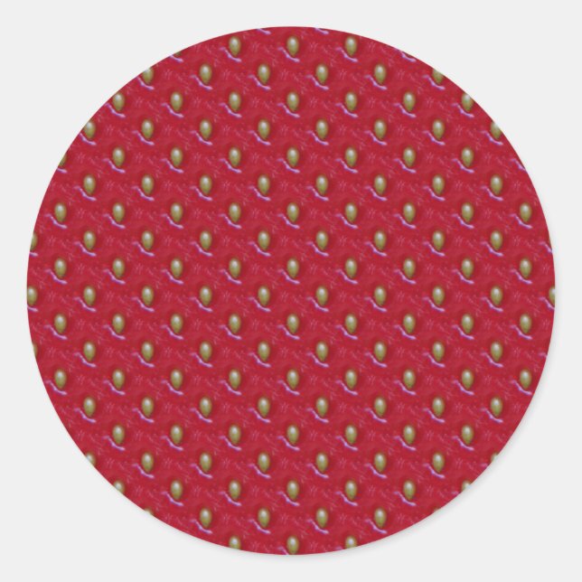 Adesivo Redondo Vinhetas de Campos de Morango (Frente)