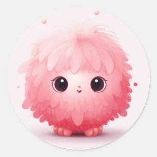 Adesivo Redondo Vinhetas de Cartografia de Bola Fluffy