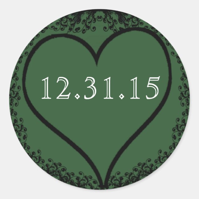 Adesivo Redondo Vinhetas de Casamento (Frente)