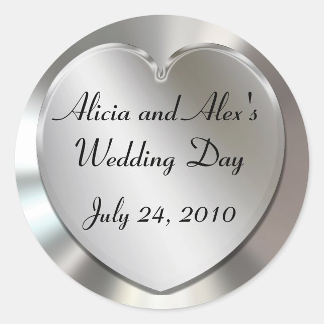 Adesivo Redondo Vinhetas de Casamento (Frente)