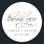 Adesivo Redondo Vinhetas de Casamento Branco Negro para Caligrafia<br><div class="desc">Elevem seu estilo de casamento com nossa Elegante Coleção de Casamentos de Caligrafia, com roteiro sofisticado e design de eterno. Perfeito para casais modernos, esta coleção inclui tudo, desde convites até menus, tudo personalizável com seus detalhes. Adicione um toque de elegância refinada ao seu grande dia com este conjunto maravilhosamente...</div>