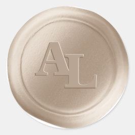 Adesivo Redondo Vinhetas de Casamento com Cera de Champanhe