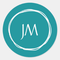 Vinhetas de Casamento de Monograma de Teal