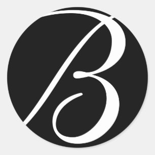 Adesivo Redondo Vinhetas de Casamento Monograma