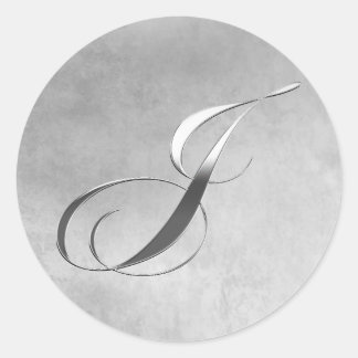 Adesivo Redondo Vinhetas de Casamento Personalizadas J do Monogram
