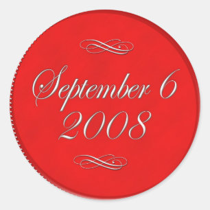 Adesivo Redondo Vinhetas de Casamento Personalizadas para Sacos de